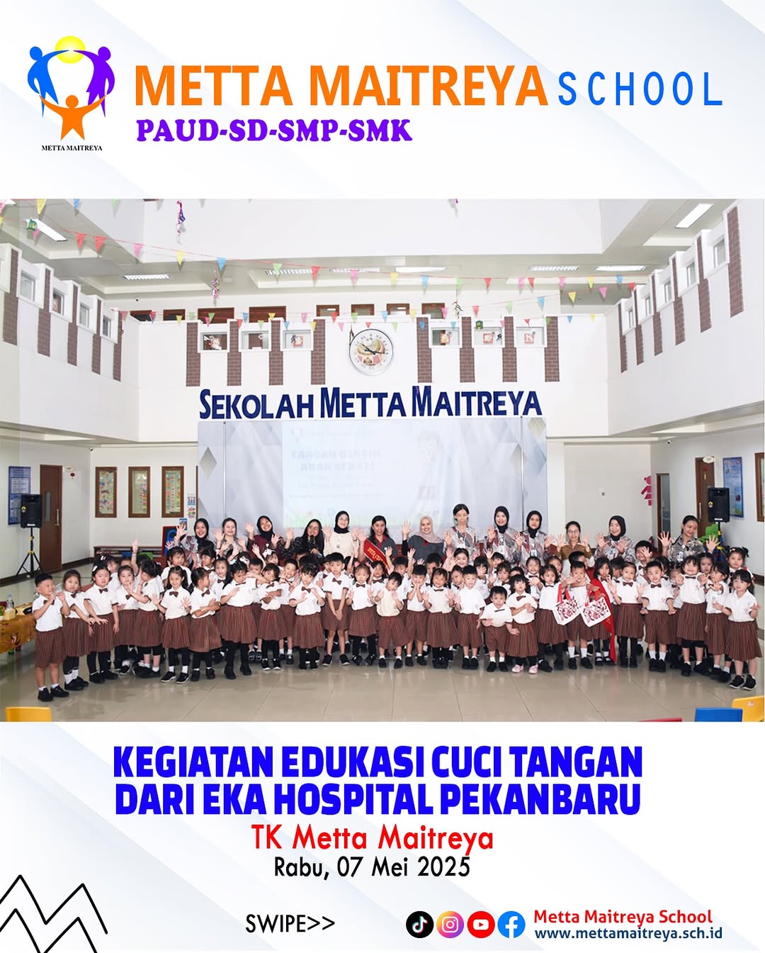 Kegiatan Edukasi Mencuci Tangan dari Eka hospital Pekanbaru
